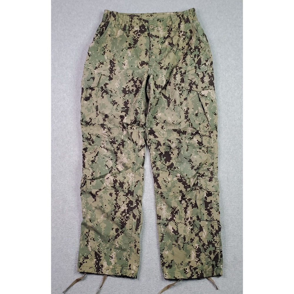 US Navy Working Uniform Pant Men's Med Reg (32X32) Type III Camouflage Trouser